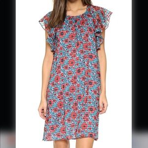 Rebecca Taylor Lindsay Ruffle Floral Dress